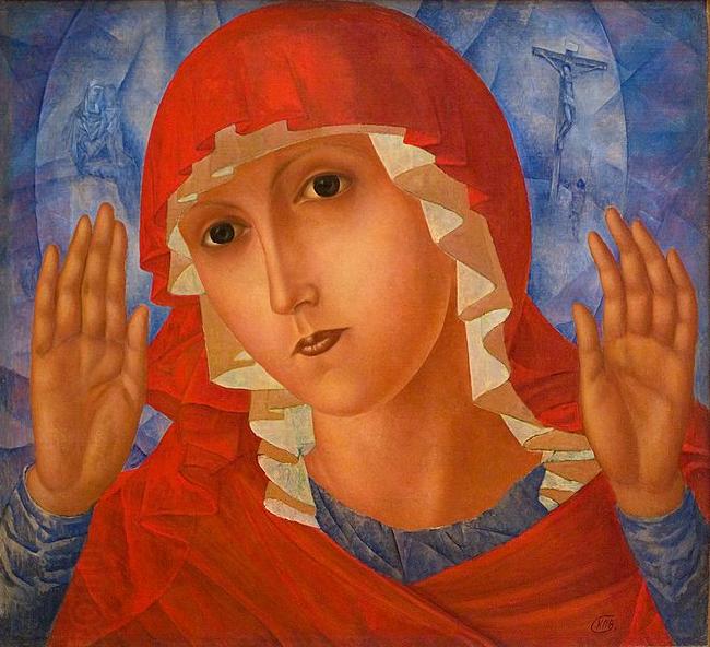 Kuzma Sergeevich Petrov-Vodkin The Mother of God of Tenderness toward Evil Hearts China oil painting art